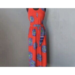 Vintage Carole King Hawaiian Floral Vintage Halter CottageRetro Maxi MCM Y2K 70s